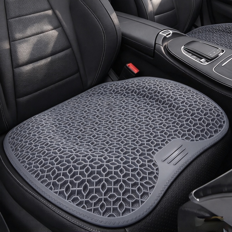 Office Chair Cushion - แผ่นรองนั่งเจลรังผึ้งตามหลักสรีรศาสตร์ ระบายอากาศได้ดี ช่วยลดแรงกดทับ พกพาสะดวก ซักได้ เหมาะสำหรับใช้ในบ้าน