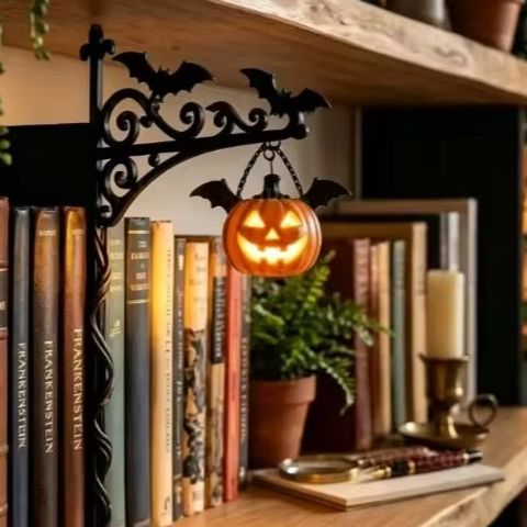 Bookshelf - โคมไฟชั้นวางหนังสือรูปผี, โคมไฟชั้นวางหนังสือขนาดเล็กสำหรับห้องสมุด, โคมไฟน่ารักขนาดเล็ก - โคมไฟแขวนตกแต่งห้องสมุดทำจากเรซิน