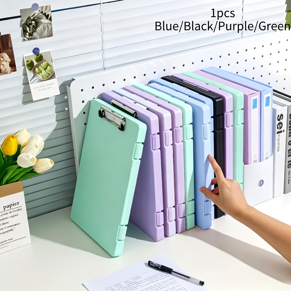 File Cabinet - 2-in-1 A4 กระดานเขียน กล่องใส่เอกสารและภาพถ่าย กล่องเก็บของอเนกประสงค์ขนาดใหญ่ เครื่องมือจัดระเบียบแบบพกพาสำหรับสำนักงาน