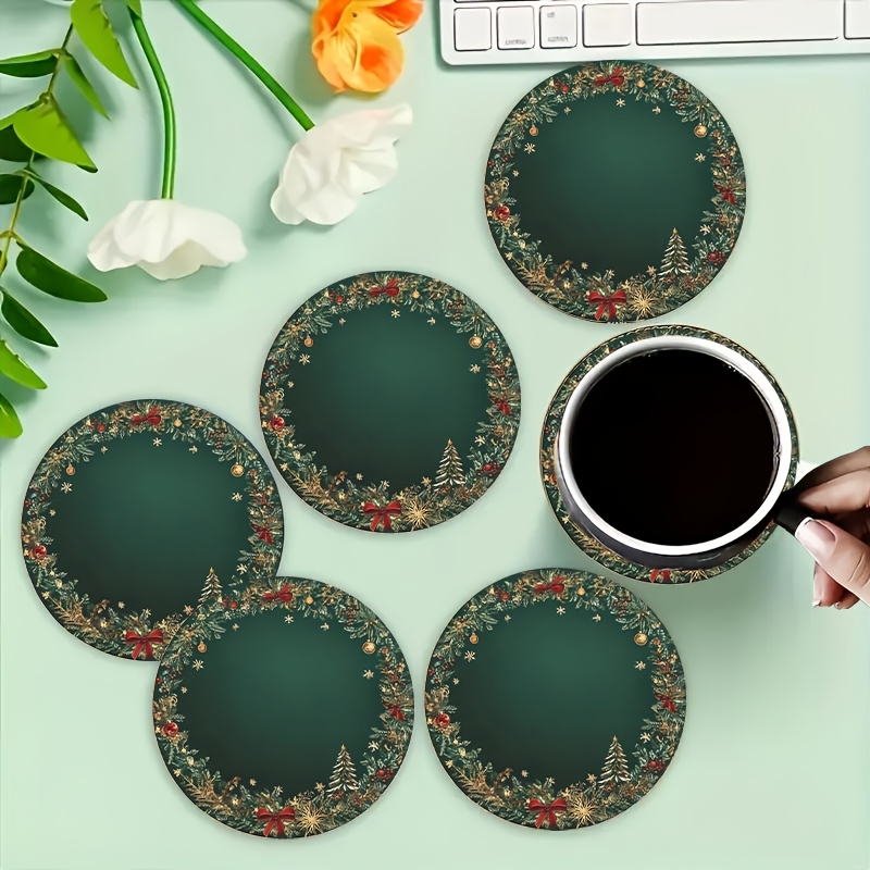ชุดจานรองแก้วไม้ลายต้นสนหิมะสี - Office Furniture Brands บทวิจารณ์และราคา